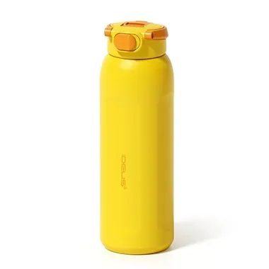 32 oz insulated bottle with a straw in Yellow