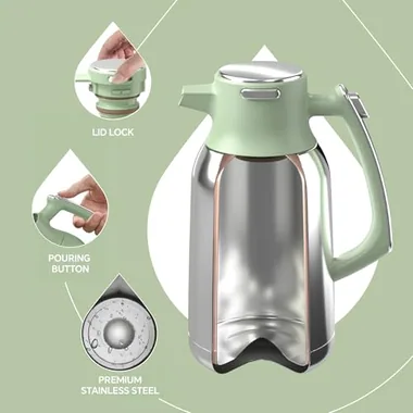 68 oz thermal carafe with a pour-over dripper, view 3
