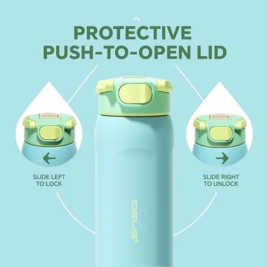 24 oz insulated bottle with a straw, view 4