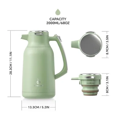 68 oz thermal carafe with a pour-over dripper, view 5