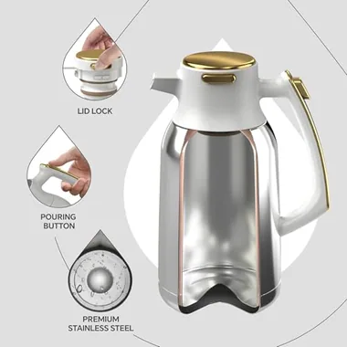 68 oz thermal carafe with a 1.4 gallon dispenser, view 3