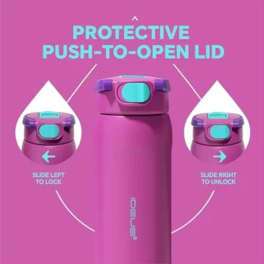 18 oz insulated bottle with a straw, view 4