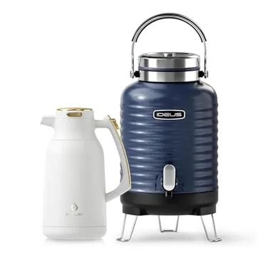 68 oz thermal carafe with a 1.4 gallon dispenser in the standard colourway