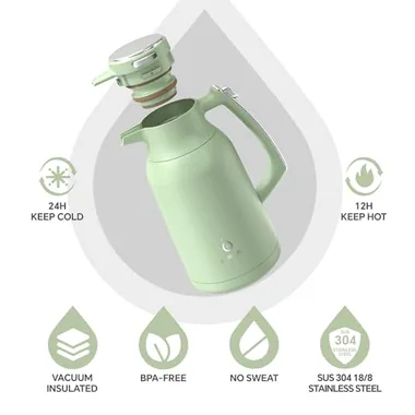 68 oz thermal carafe with a pour-over dripper, view 2